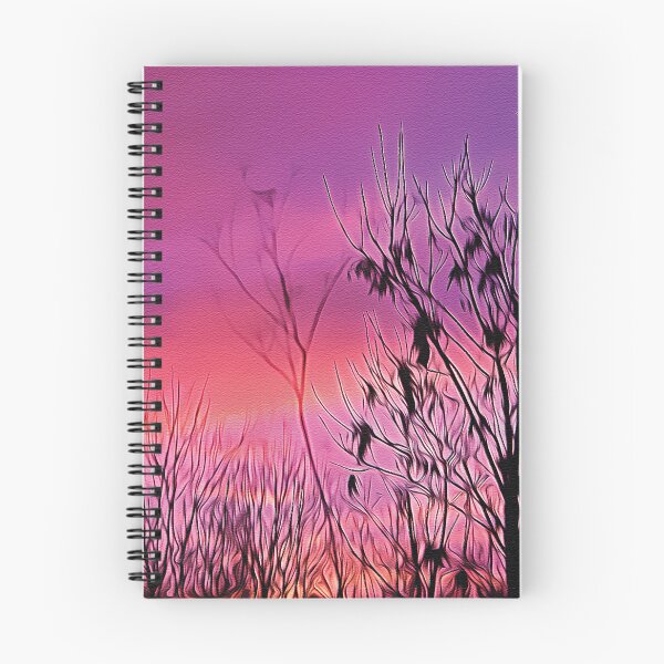Item preview, Bushes on Sunset - Oil Painting designed and sold by Unaiza Khalid.