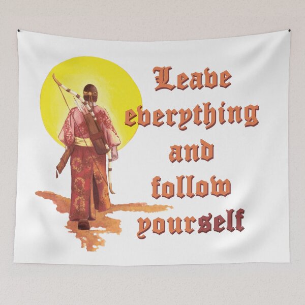 Item preview, Samurai (English version) - "Leave everything and follow yourself" designed and sold by WanderingGraha.