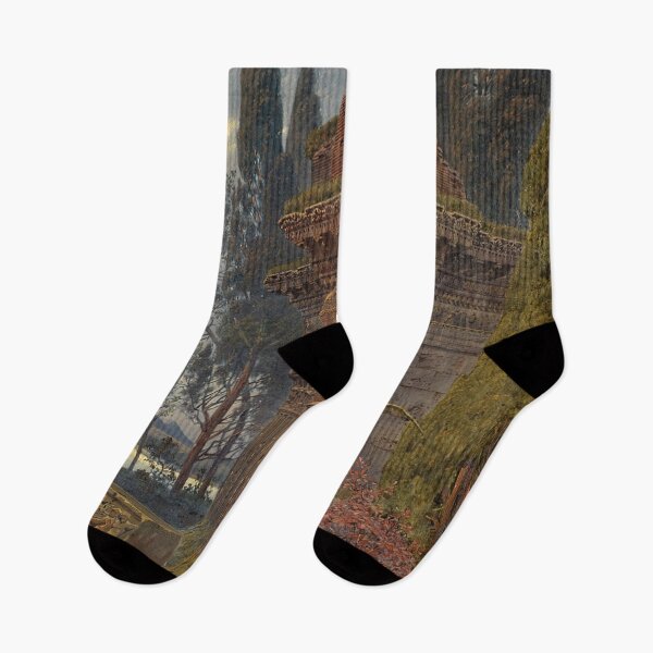 Item preview,  Ferdinand Knab Landscape with Ancient Temple Ruins designed and sold by Vintage Designs +.
