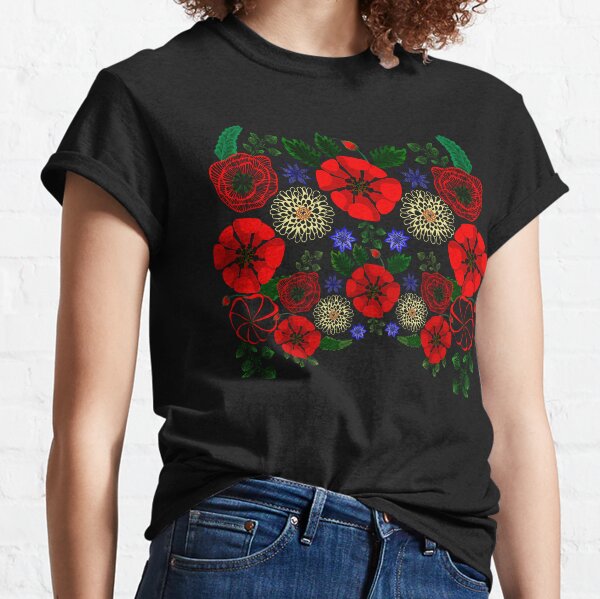 Embroidered Flower Long Sleeve Shirt - Ready to Wear