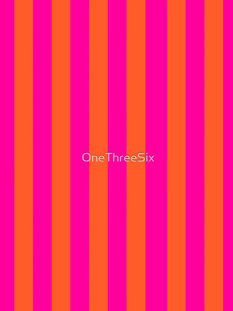 Thumbnail 4 of 4, iPhone Case, Hot Fuchsia Pink and Burnt Orange Stripes designed and sold by OneThreeSix.