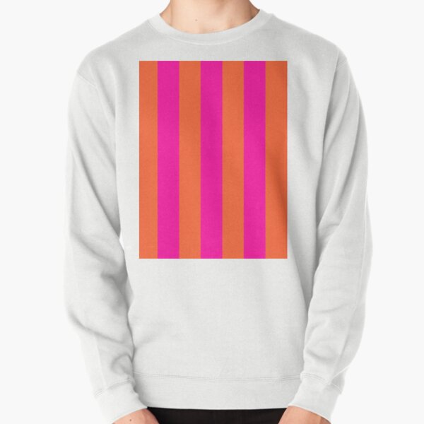 Item preview, Hot Fuchsia Pink and Burnt Orange Stripes  designed and sold by OneThreeSix.