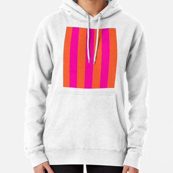 Aperçu de l'œuvre Rayures rose fuchsia chaud et orange brûlé créée et vendue par OneThreeSix.