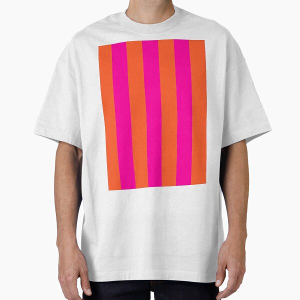 Item preview, Hot Fuchsia Pink and Burnt Orange Stripes  designed and sold by OneThreeSix.