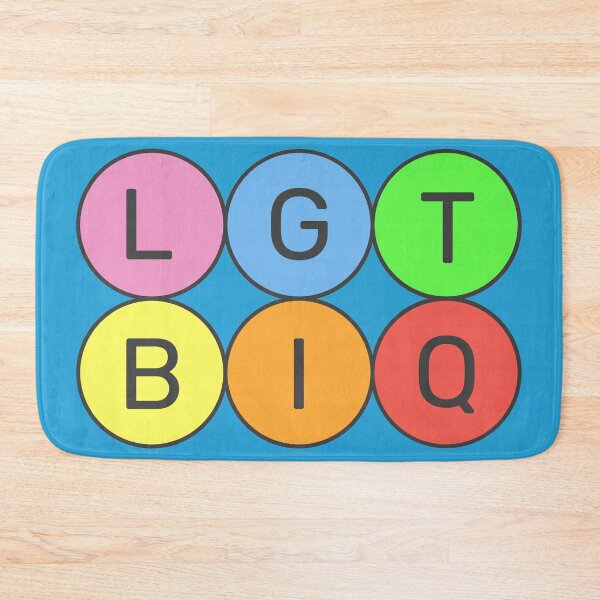 Item preview, LGTBIQ - Pastel colors rainbow - 3x2 Circles - Dark text - Violet to red designed and sold by RainbowWordLand.