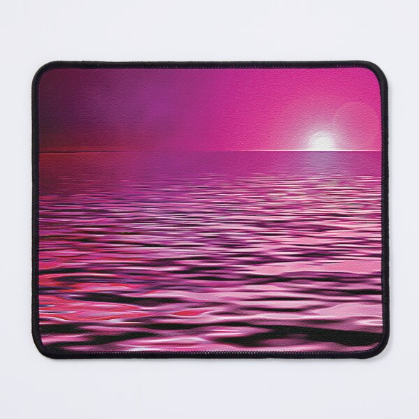 Item preview, Deep Pink Beach Sunset - Oil Painting designed and sold by Unaiza Khalid.