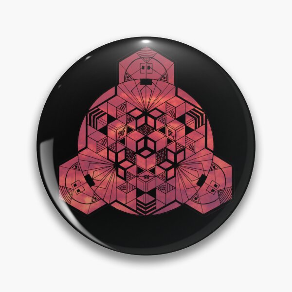Item preview, Red Sky 180° Cube Mandala designed and sold by createVisions.