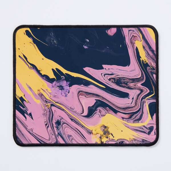 Item preview, Pink Yellow and Purple Fluid Acrylic Art Photographic Print designed and sold by RMelissart.