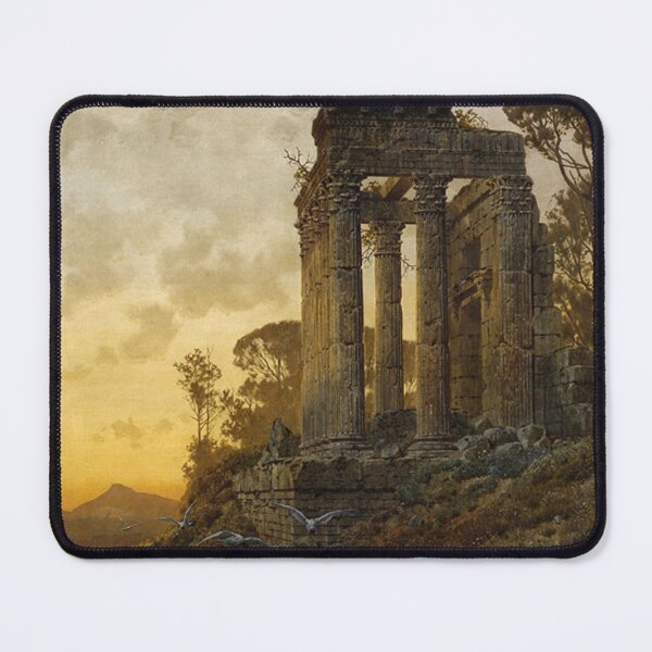Item preview,  Ferdinand Knab Landscape with Ancient Roman Temple Ruins designed and sold by Vintage Designs +.