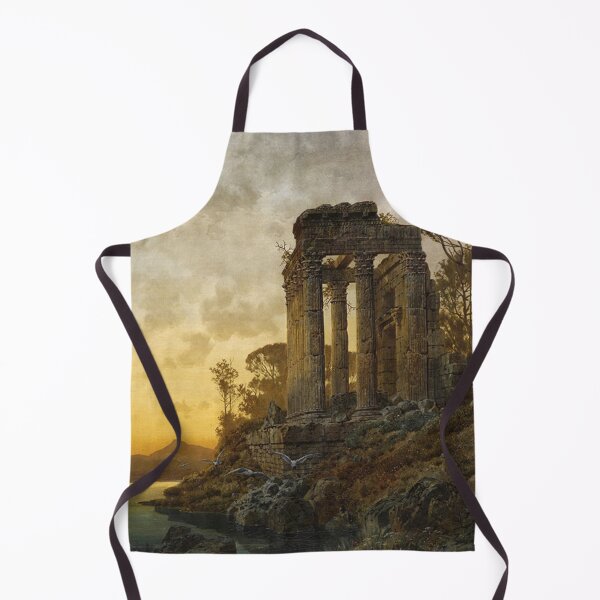 Item preview,  Ferdinand Knab Landscape with Ancient Roman Temple Ruins designed and sold by Vintage Designs +.