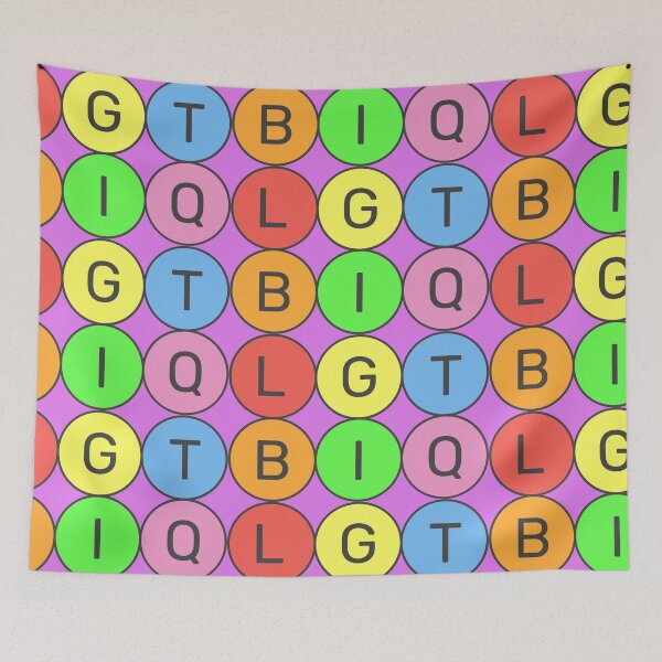 Item preview, LGTBIQ - Basic Pastel colors rainbow 3x2 Circles - Dark text - Color variation 1 designed and sold by RainbowWordLand.