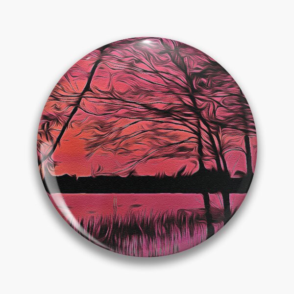 Item preview, Trees by the Lake - Oil Painting designed and sold by Unaiza Khalid.
