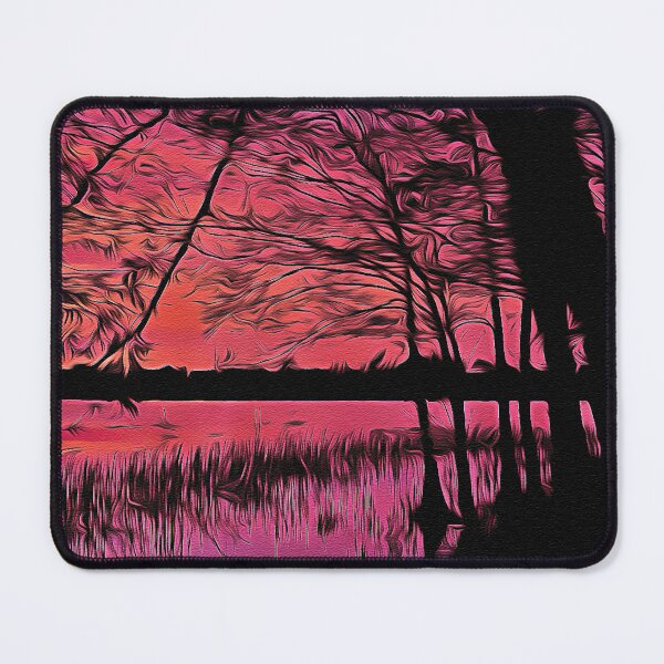 Item preview, Trees by the Lake - Oil Painting designed and sold by Unaiza Khalid.