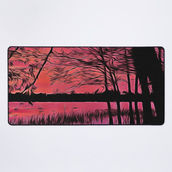 Item preview, Trees by the Lake - Oil Painting designed and sold by Unaiza Khalid.