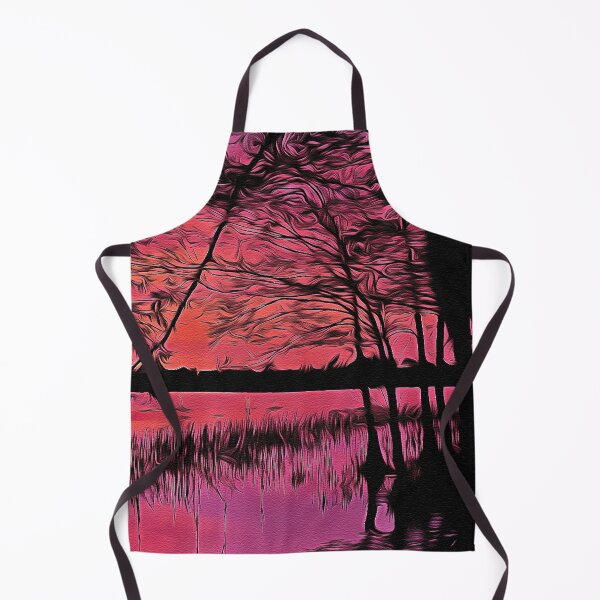 Item preview, Trees by the Lake - Oil Painting designed and sold by Unaiza Khalid.