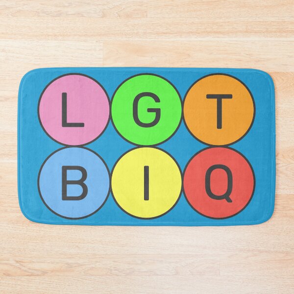 Item preview, LGTBIQ - Basic Pastel colors rainbow 3x2 Circles - Dark text - Color variation 2 designed and sold by RainbowWordLand.