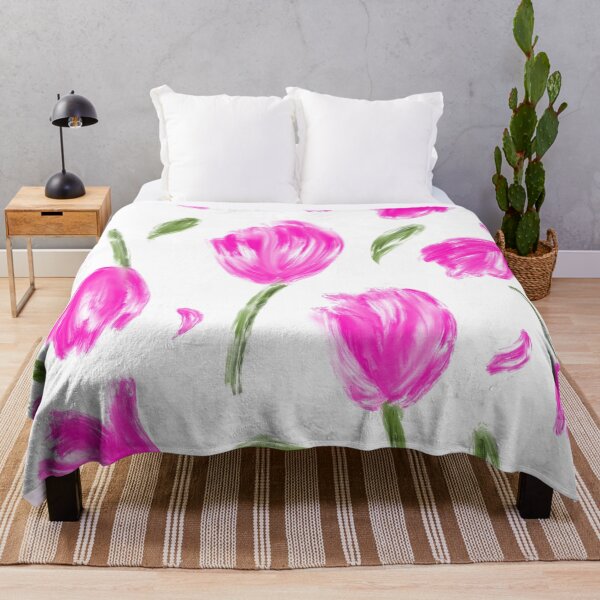 Item preview, floral pink tulip print designed and sold by Shirley Li.