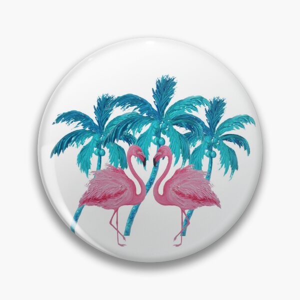 Item preview, Pink Flamingos and Coconut Palm Trees designed and sold by MatsonArtDesign.