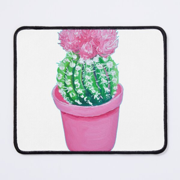 Item preview, Cactus Flower in pink pot designed and sold by MatsonArtDesign.