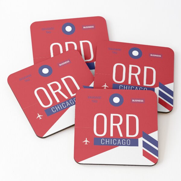 Item preview, Chicago ORD - Luggage Tag Airport Chicago Throw Pillow designed and sold by Cockpitstore.