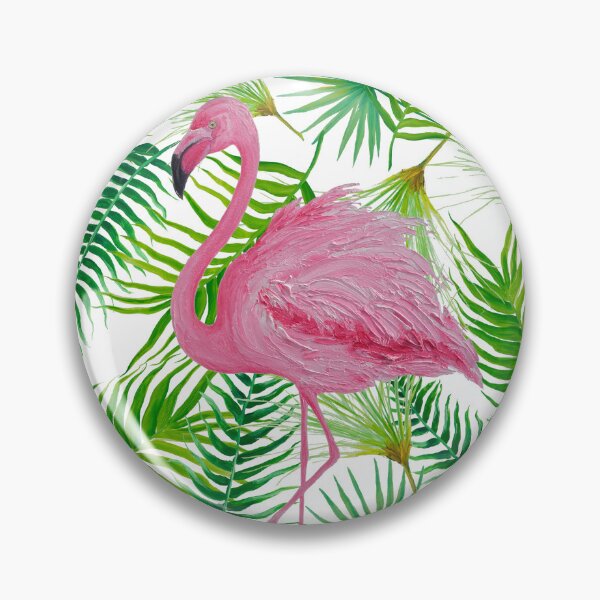 Item preview, Tropical leaves and Pink Flamingo designed and sold by MatsonArtDesign.