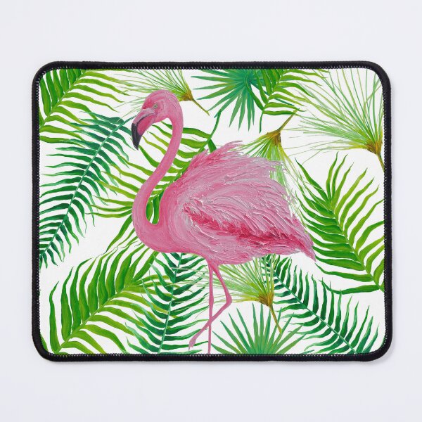 Item preview, Tropical leaves and Pink Flamingo designed and sold by MatsonArtDesign.