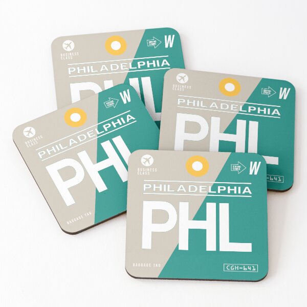 Item preview, Philadelphia PHL - Luggage Tag Airport Philadelphia Throw Pillow designed and sold by Cockpitstore.