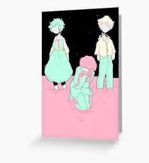(Neon Genesis Evangelion): Two Angels and a Boy Greeting Card