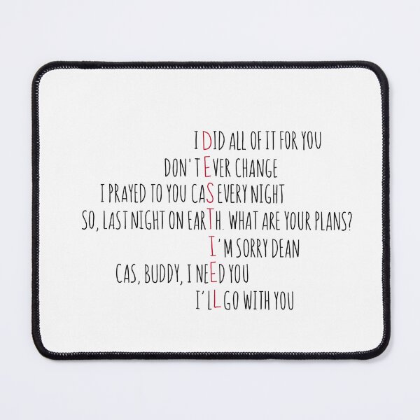 Item preview, Destiel Quotes designed and sold by KayWinchester92.