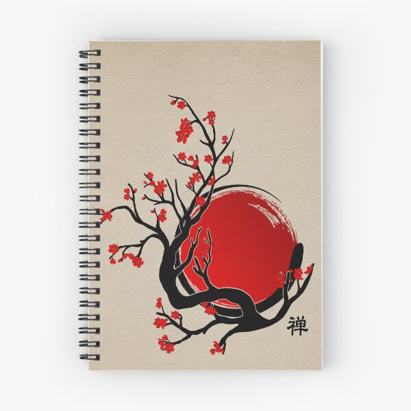 Item preview, Zen Enso Circle, Sun and Red Sakura Blossom designed and sold by k9printart.