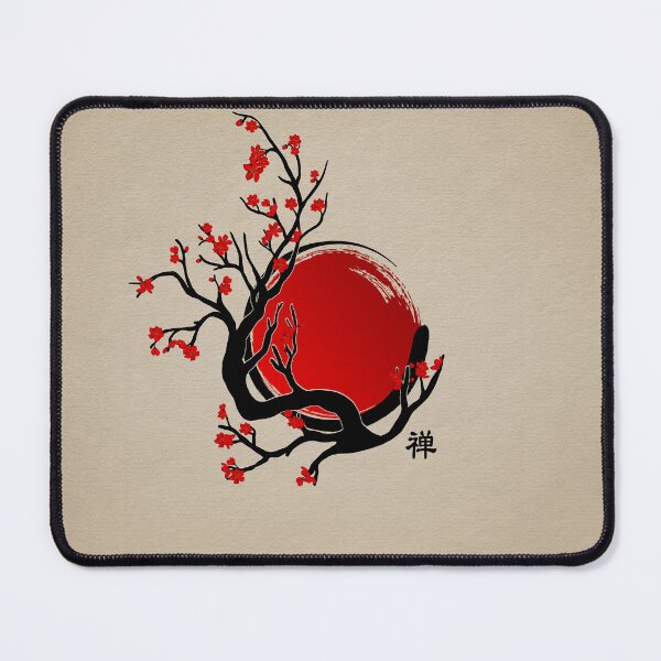 Item preview, Zen Enso Circle, Sun and Red Sakura Blossom designed and sold by k9printart.