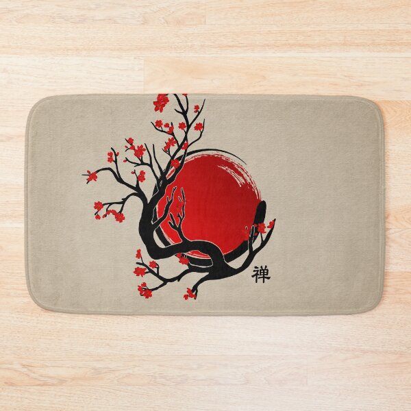 Item preview, Zen Enso Circle, Sun and Red Sakura Blossom designed and sold by k9printart.