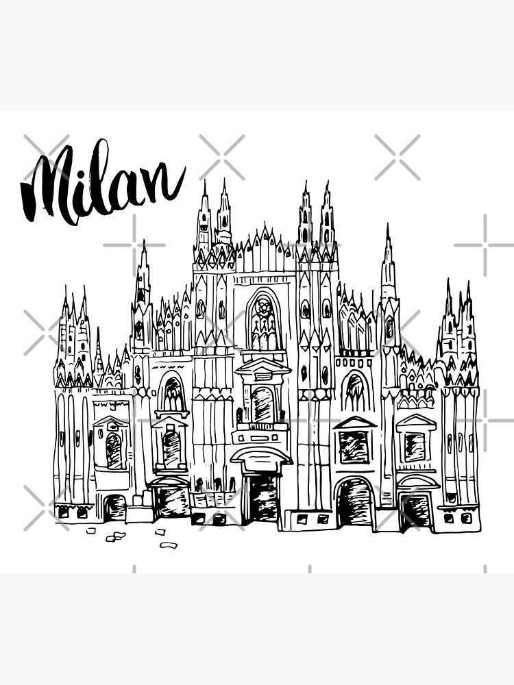 Duomo di Milano in una sfera Italy Pencil drawing by Fabrizio