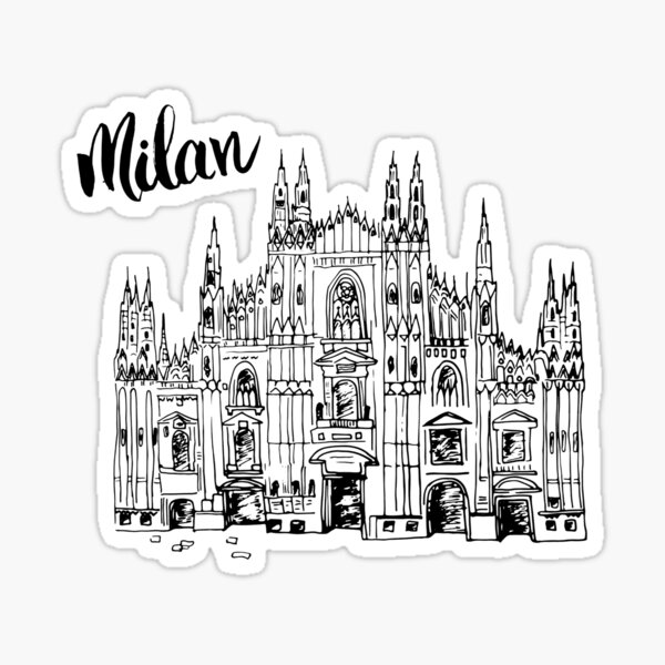 Item preview, Duomo cathedral in Milan, Italy. Hand drawn sketch designed and sold by deepakrode7.