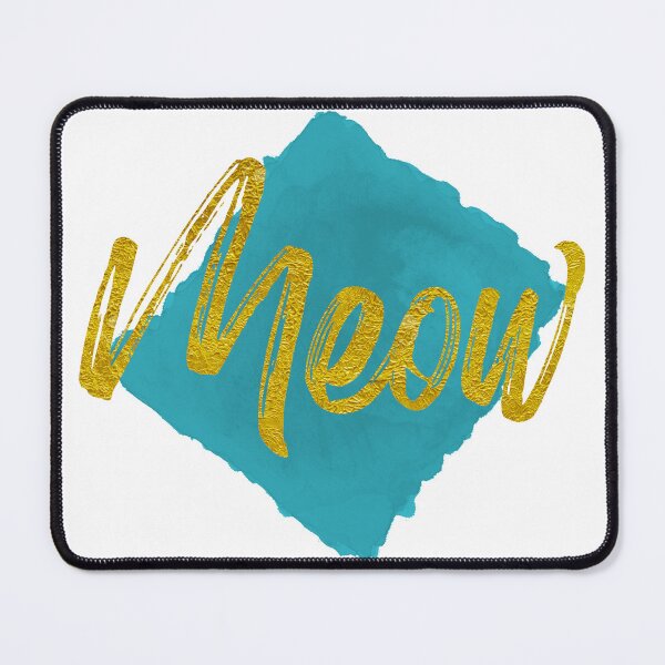 Item preview, Meow - Teal/gold designed and sold by SnarkyDoodles.