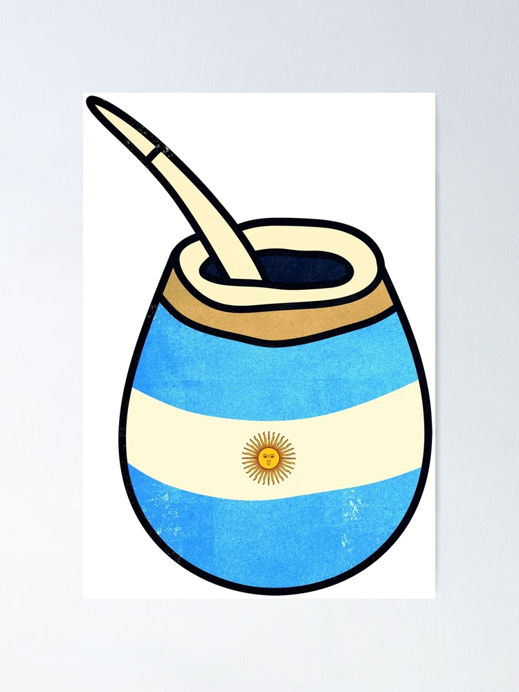 Premium Photo  Yerba mate tea and argentina flag on wooden table with copy  space. traditional argentinian beverage
