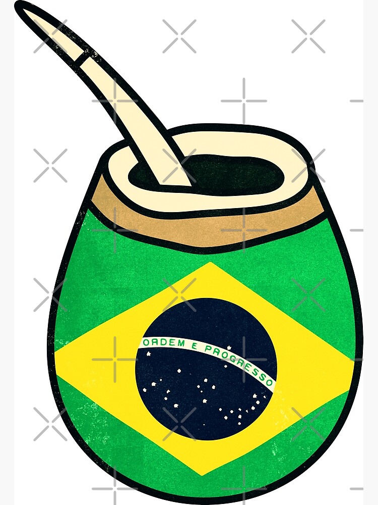 Yerba Mate Brazil flag Poster for Sale by MrFunkhouser