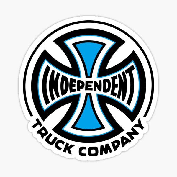Independent Trucks Skateboard Sticker 10cm wide approx sk8 Silver Foil Cross 