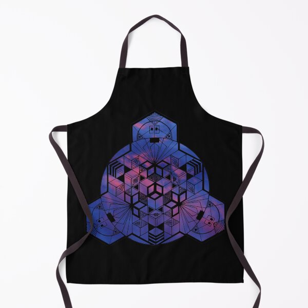 Item preview, Dark Red Blue Sky 180° Cube Mandala designed and sold by createVisions.