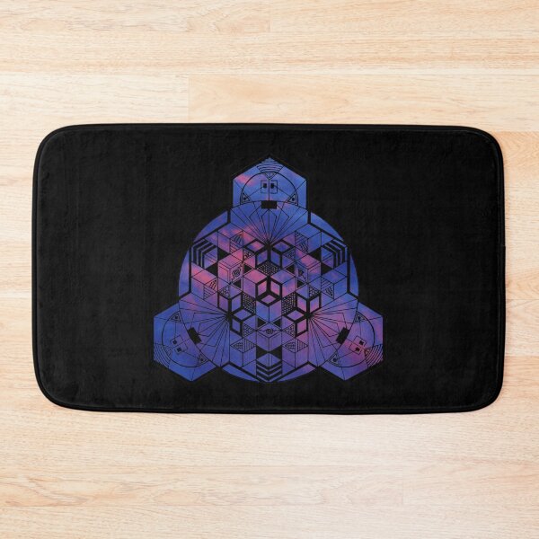 Item preview, Dark Red Blue Sky 180° Cube Mandala designed and sold by createVisions.