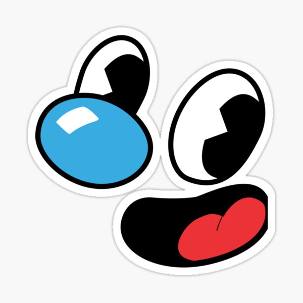 Cuphead Mugman & Bendy Fan Art Sticker 