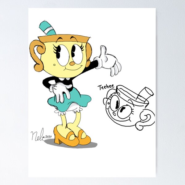 Women's The Cuphead Show! Ms. Chalice Sketches T-Shirt