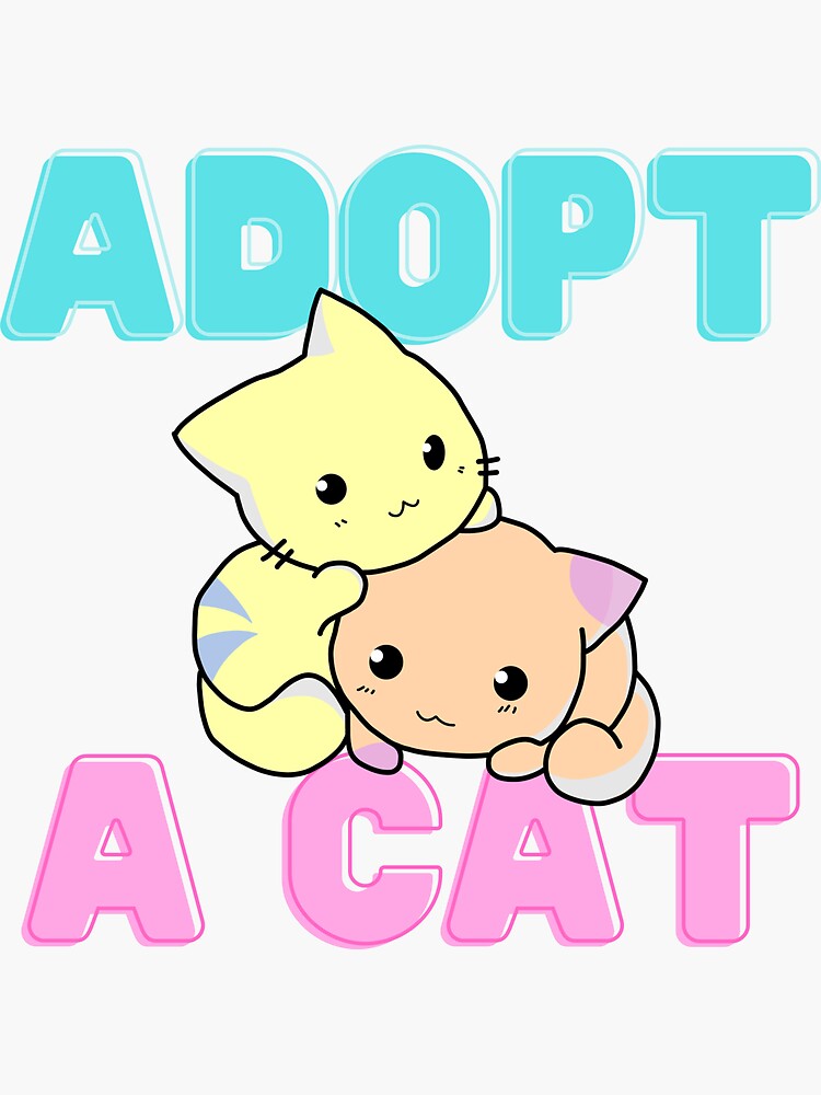 "Adopt a Cat Foster Kitten Parent" Sticker for Sale by RuBasnayake
