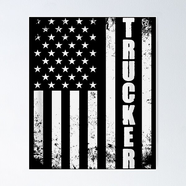 Item preview, Trucke American Flag Semi Truck Driver 18 Wheeler designed and sold by AmyGeorgia.