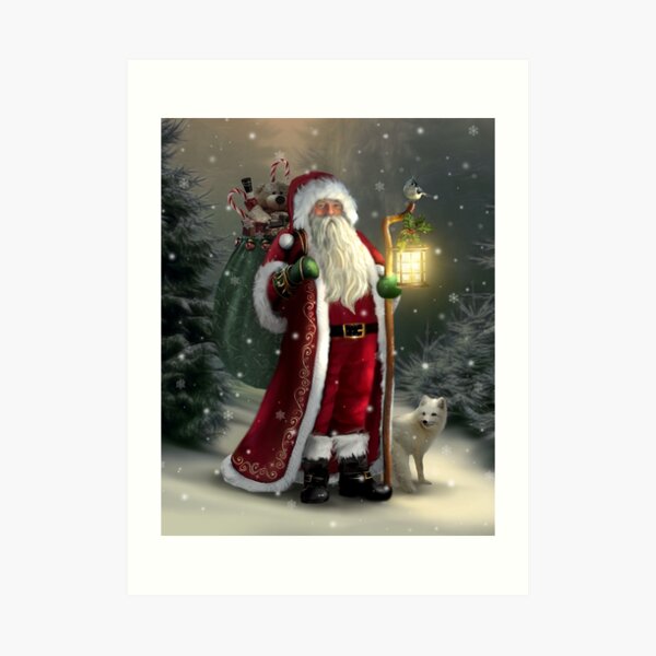The Christmas Traveler Art Print