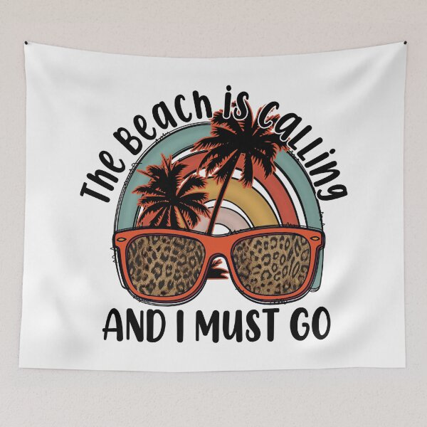 Item preview, The Beach is calling and I Must Go designed and sold by Unaiza Khalid.