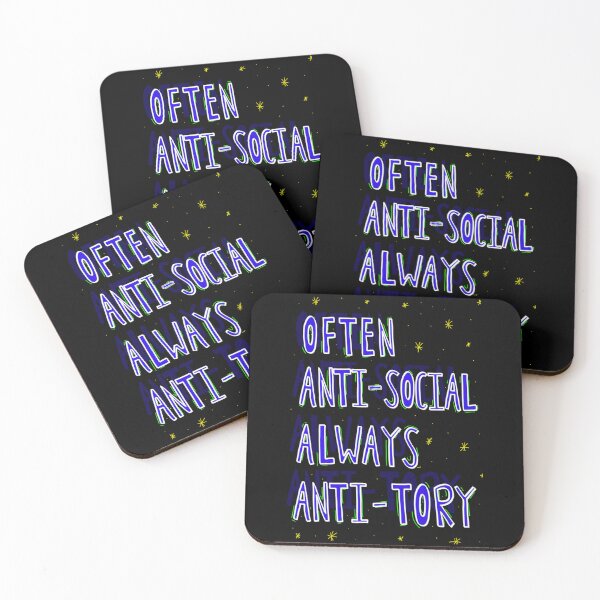 Item preview, Often Anti-Social Always Anti-Tory    designed and sold by ArtfulRetro.