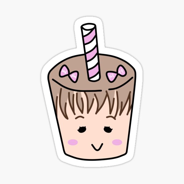 Milk Tea Boba Girl Sticker
