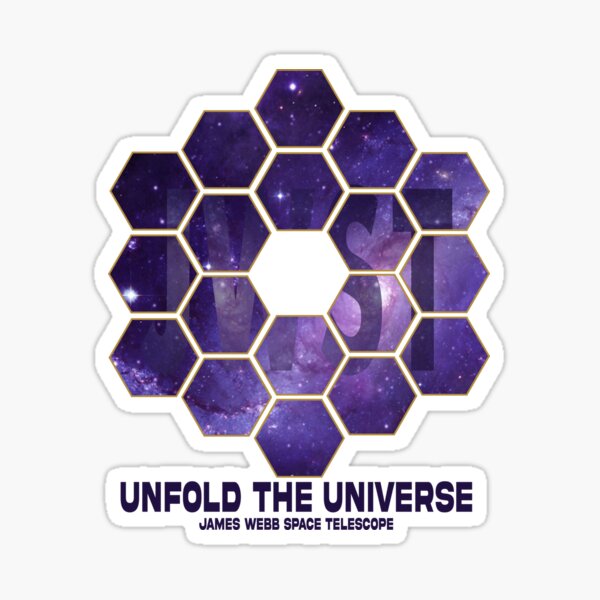 "JWST Unfold The Universe" Sticker for Sale by ReezaGraphic Redbubble