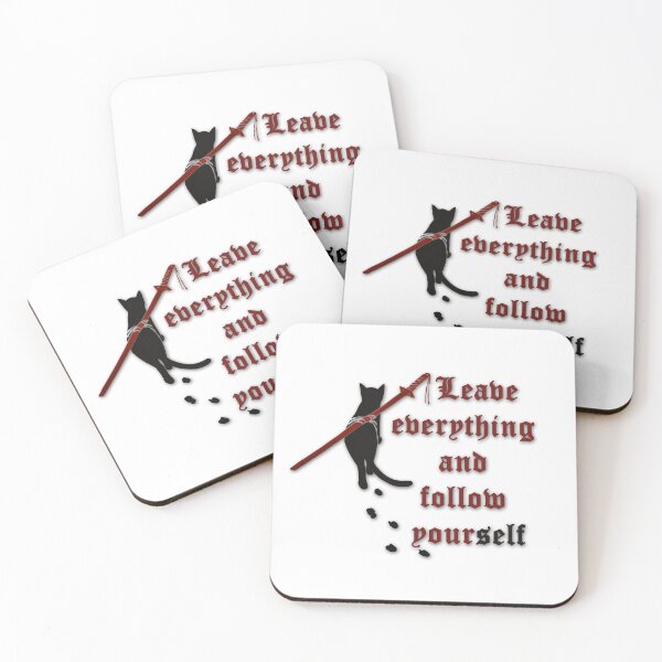 Item preview, Samurai cat (English version) - "Leave everything and follow yourself" designed and sold by WanderingGraha.